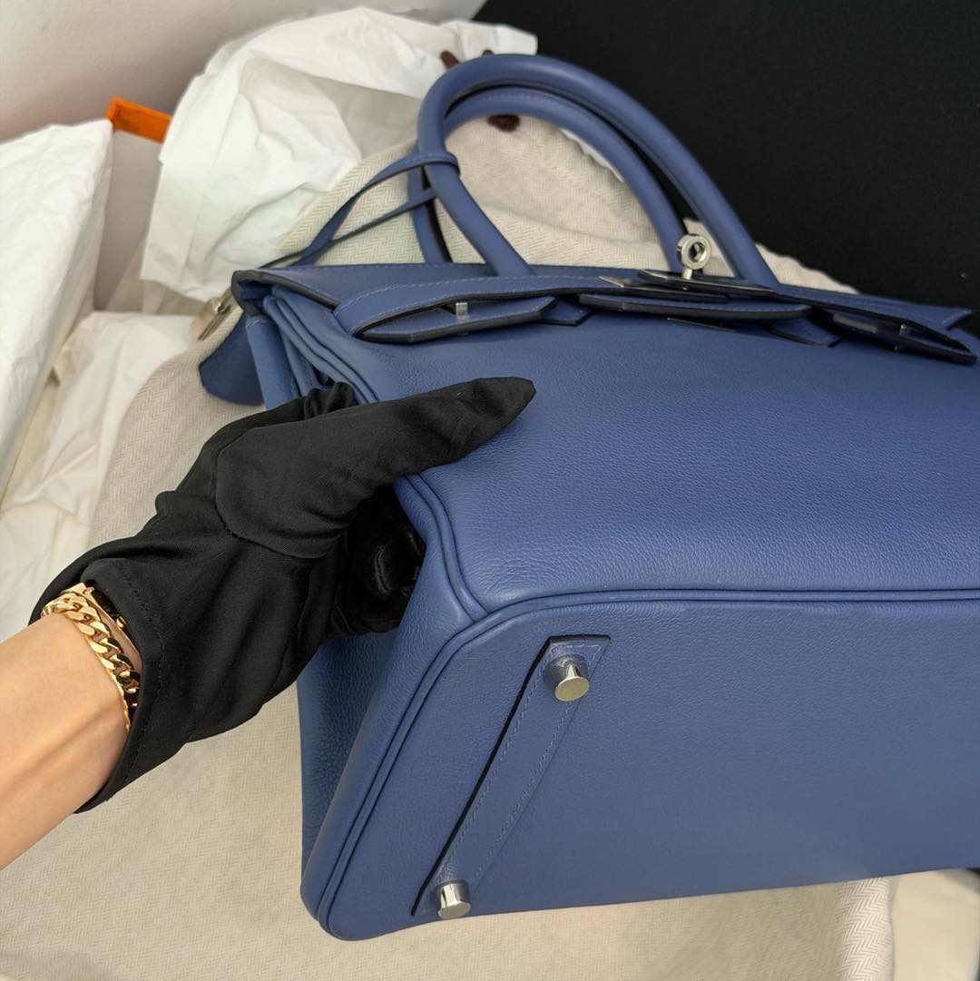 Birkin 30 Blue Agate