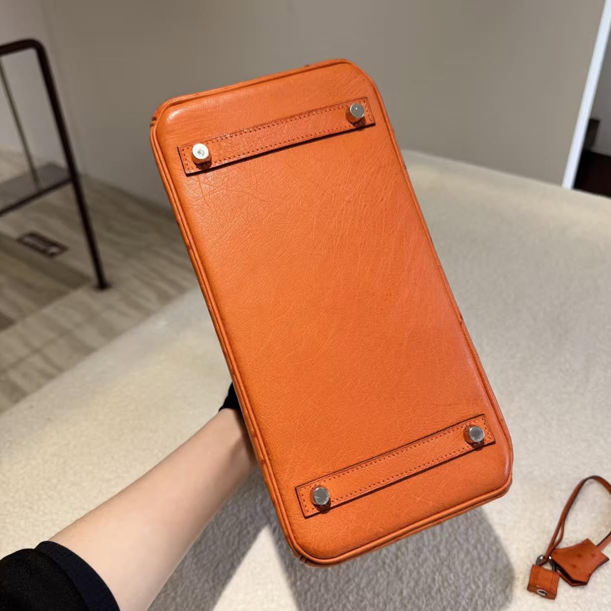Birkin 30 Orange Ostrich