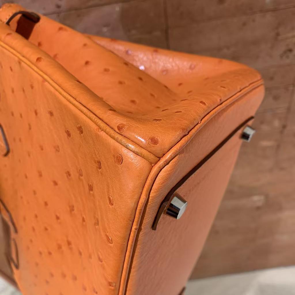 Birkin 30 Orange Ostrich