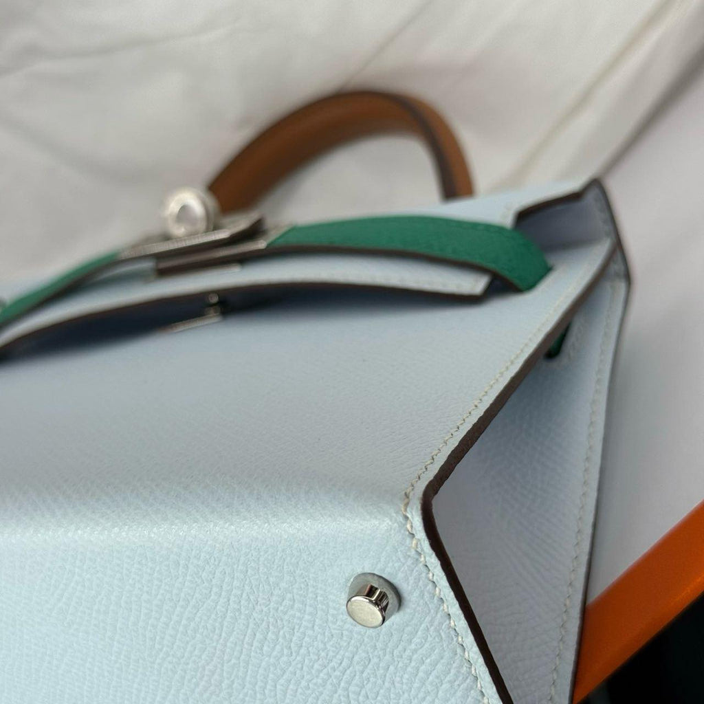 Mini Kelly Blue Brume Vert Jade Alezan