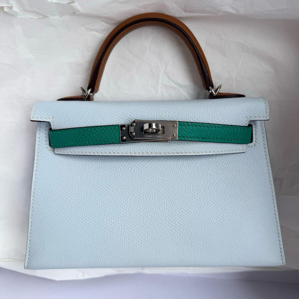 Mini Kelly Blue Brume Vert Jade Alezan