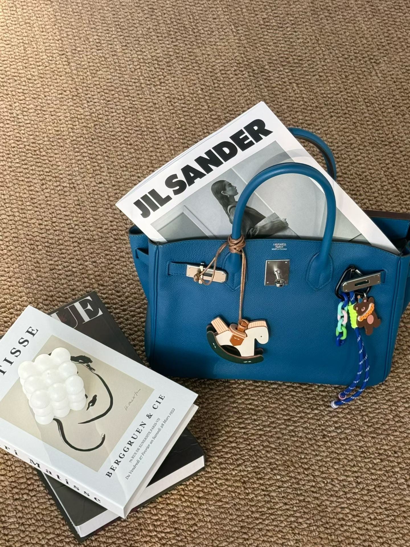 Birkin 30 Blue Mikonos