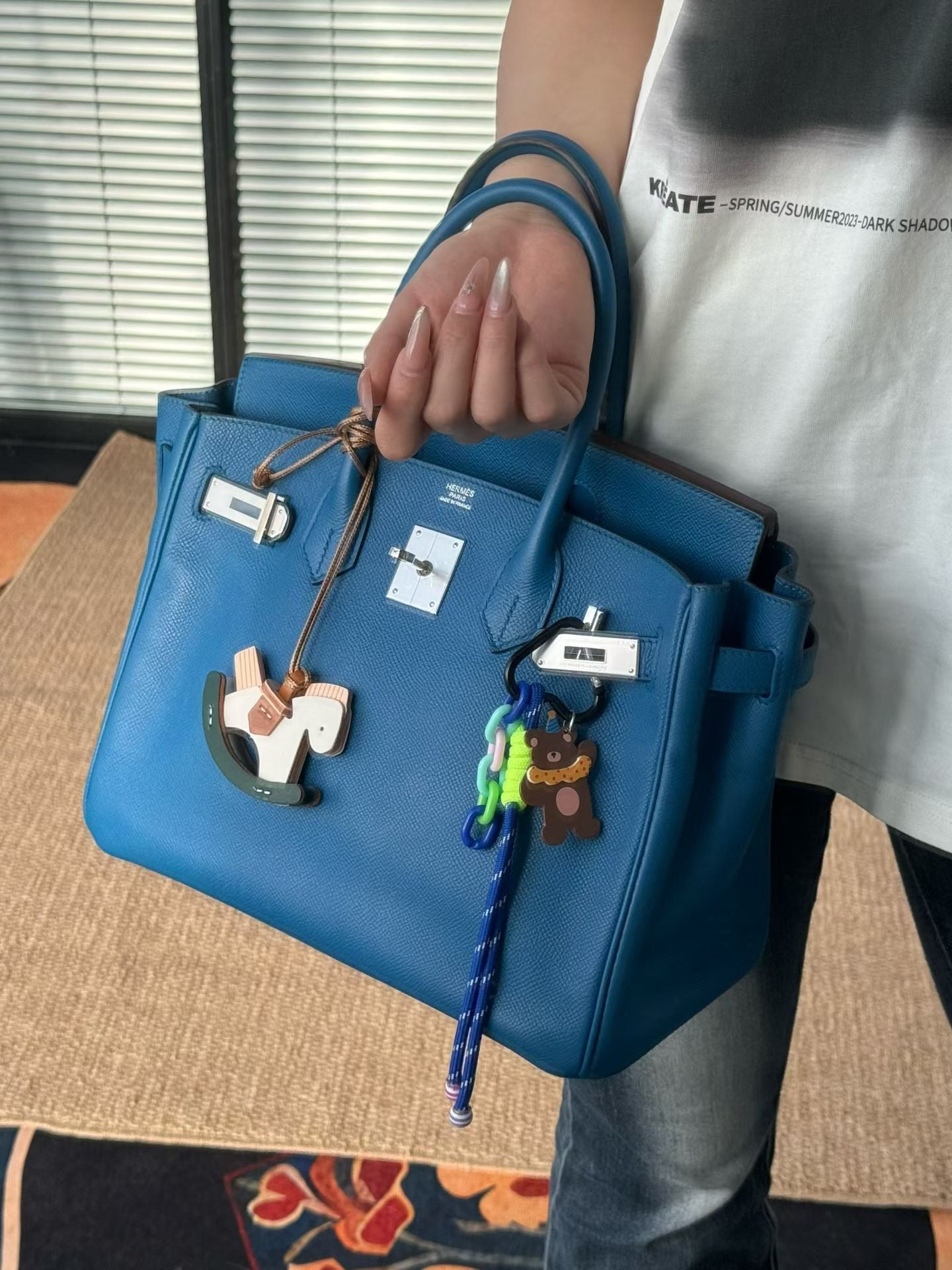 Birkin 30 Blue Mikonos